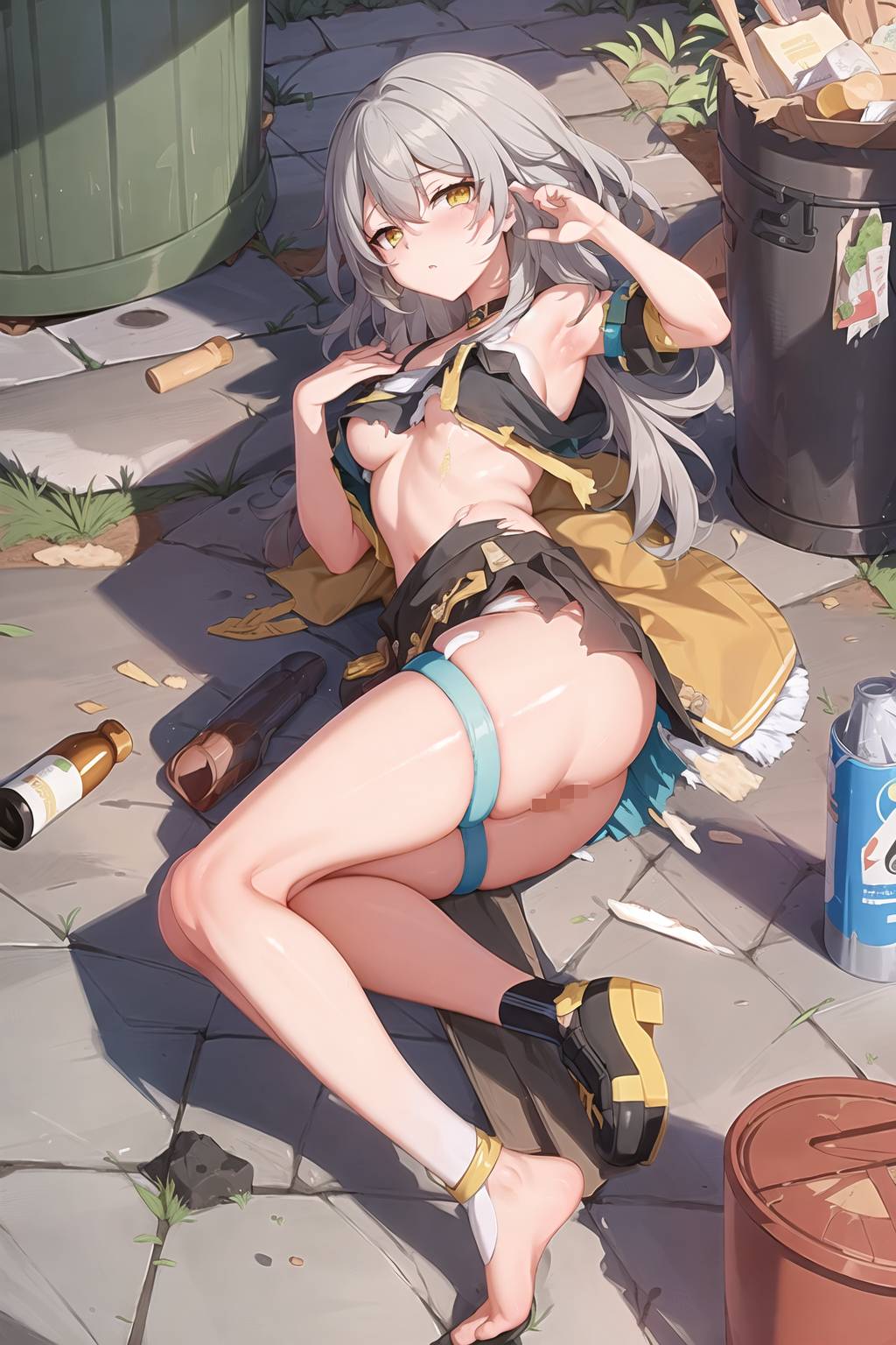 崩壊スターレイル 路地裏のゴミ捨て場でくつろいでいる星 イラスト